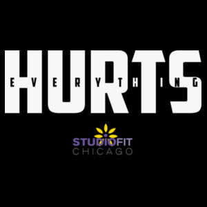 STUDIO FIT CHICAGO - EVERYTHING HURTS - WOMEN'S FITTED TANK TOP - $2Z9X7W$ Design