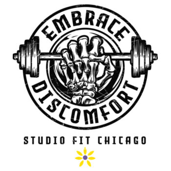 STUDIO FIT CHICAGO - EMBRACE DISCOMFORT - WOMEN'S FITTED T-SHIRT - NW2D18 Design