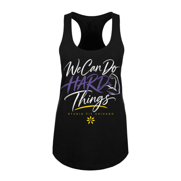 WE CAN DO HARD THINGS - WOMEN'S FITTED TANK TOP Thumbnail