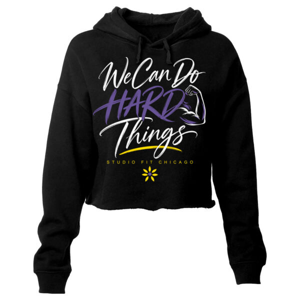 WE CAN DO HARD THINGS - WOMEN'S CROP HOODIE Thumbnail