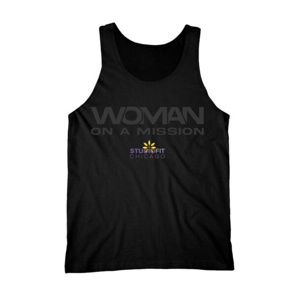STUDIO FIT CHICAGO - WOMAN ON A MISSION - UNISEX/OVERSIZED TANK TOP - DWMUVJ Thumbnail